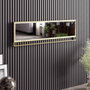 Hanah Home Polka 2 - Espejo decorativo dorado y blanco